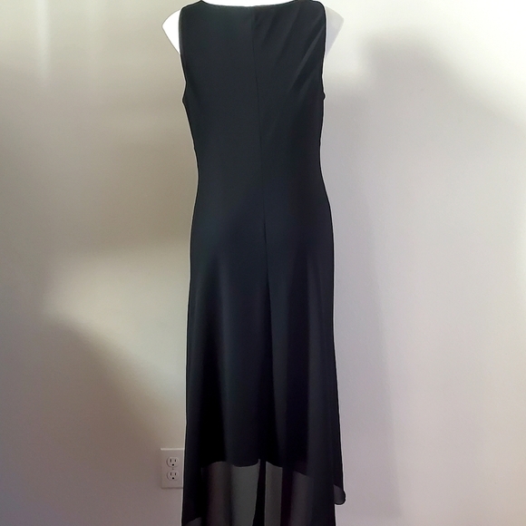 Connected Appeal Black Sleeveless V-Neck Evening Gown Dress Size 6 - Picture 5 of 10